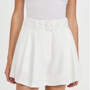Club Monaco Belted White Shorts